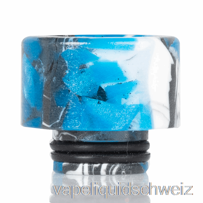 510 Widebore Resin Drip Tip Blau / Schwarz / Weiß Vape Liquid E-Liquid Schweiz